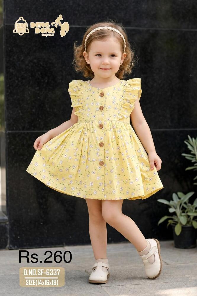 Yellow Frill Girls Frock