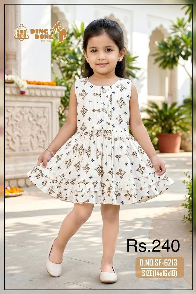 Classic Print Girls Frock