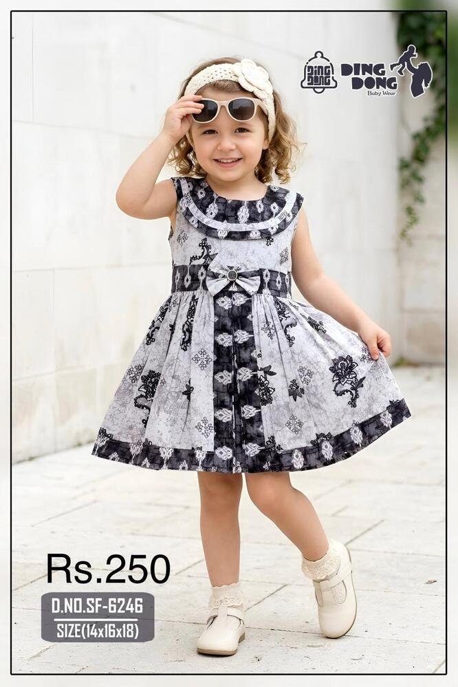 Mono Print Girls Frock