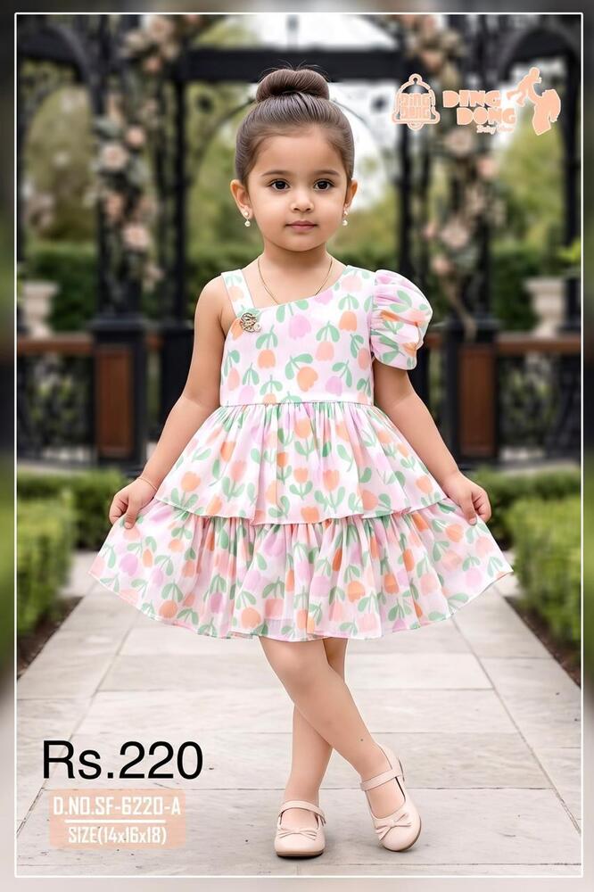 One Shoulder Girls Frock