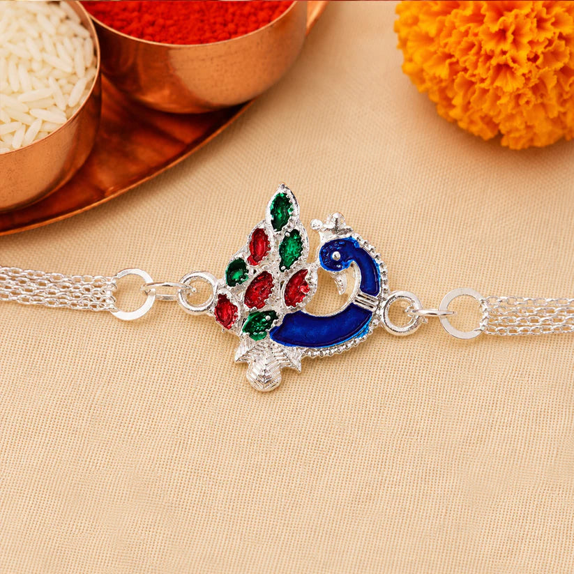 Peacock Design Rakhi, Traditional Elegance for Raksha Bandhan
