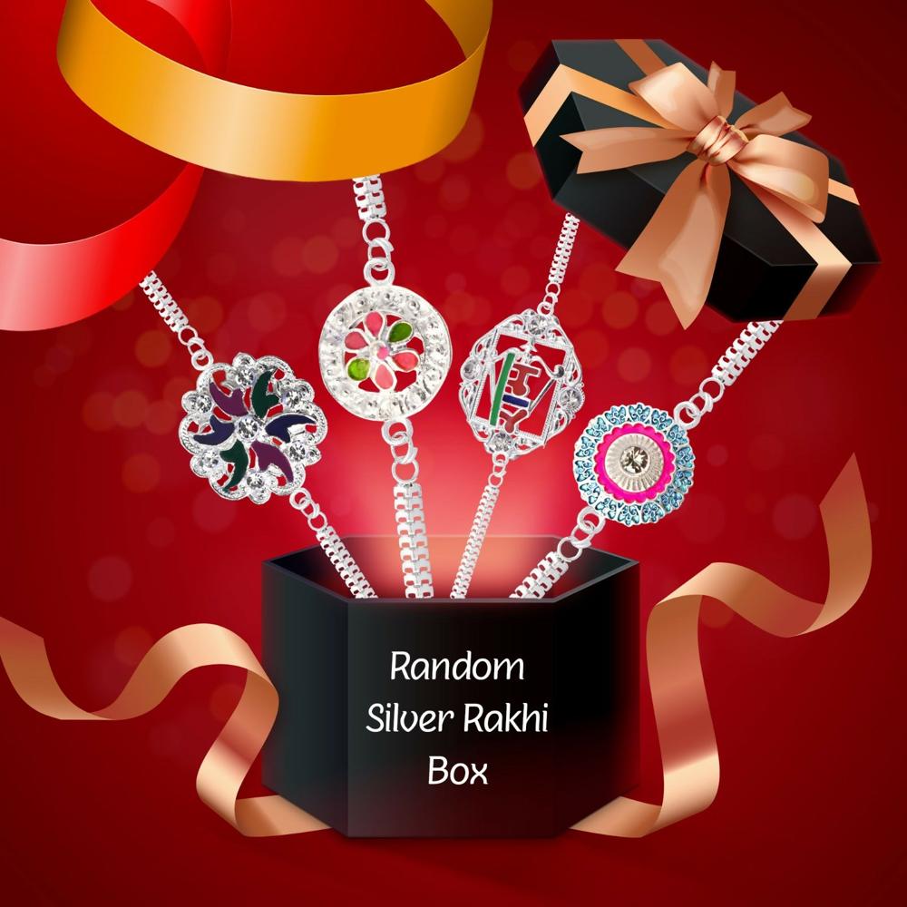 Silver Rakhi for Brother - Traditional Elegance with Surprise Gift