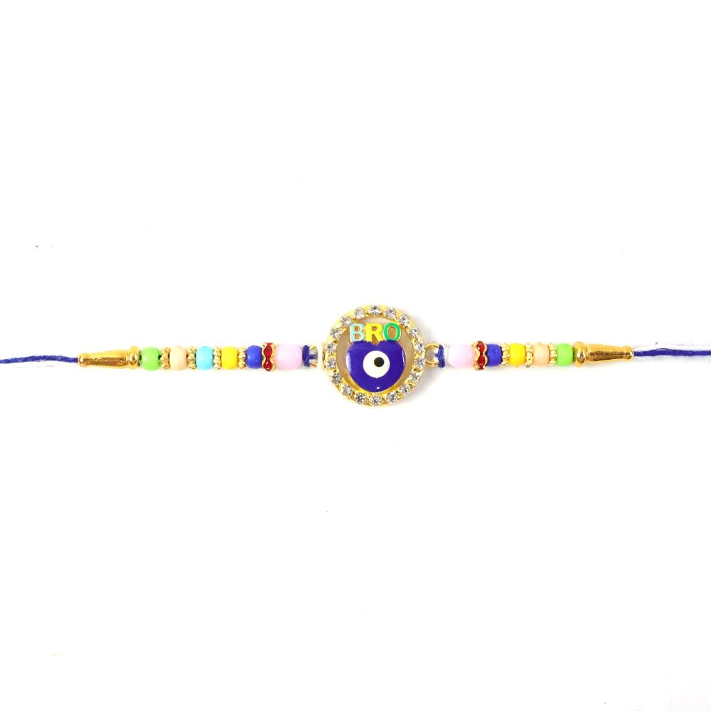 Bro Evil Eye Charm Rakhi - Unique Protective Design for Bhai