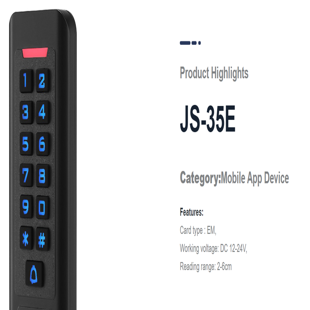 JS-35E(Touch Fingerprint Access Control with LCD Screen)