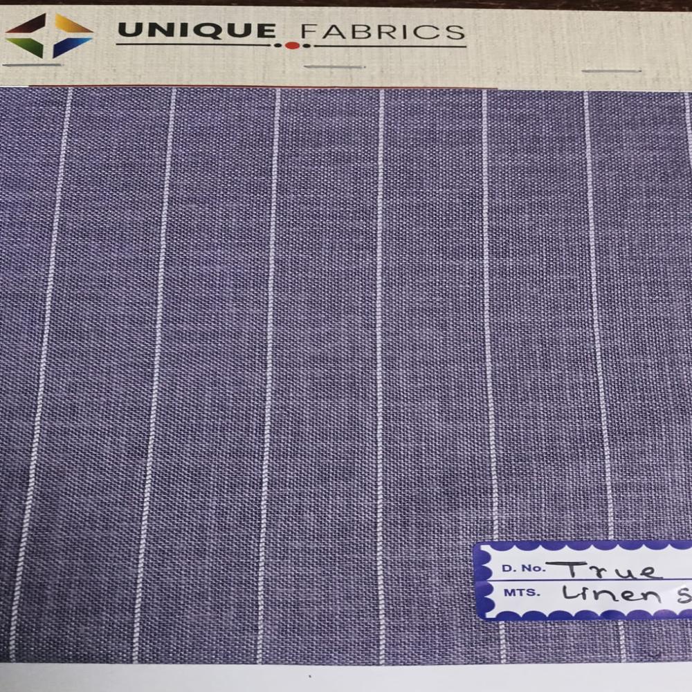 COTTON LINEN JACQUARD STRIPE FABRIC