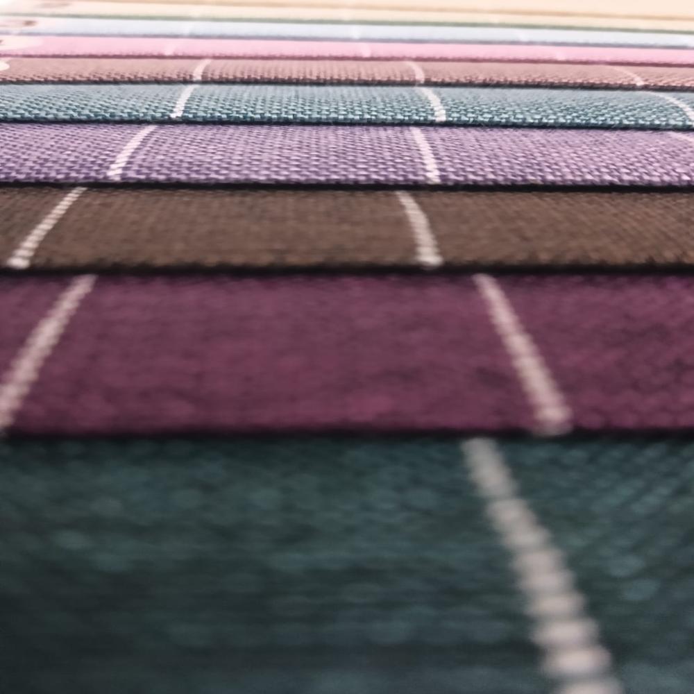 COTTON LINEN JACQUARD STRIPE FABRIC