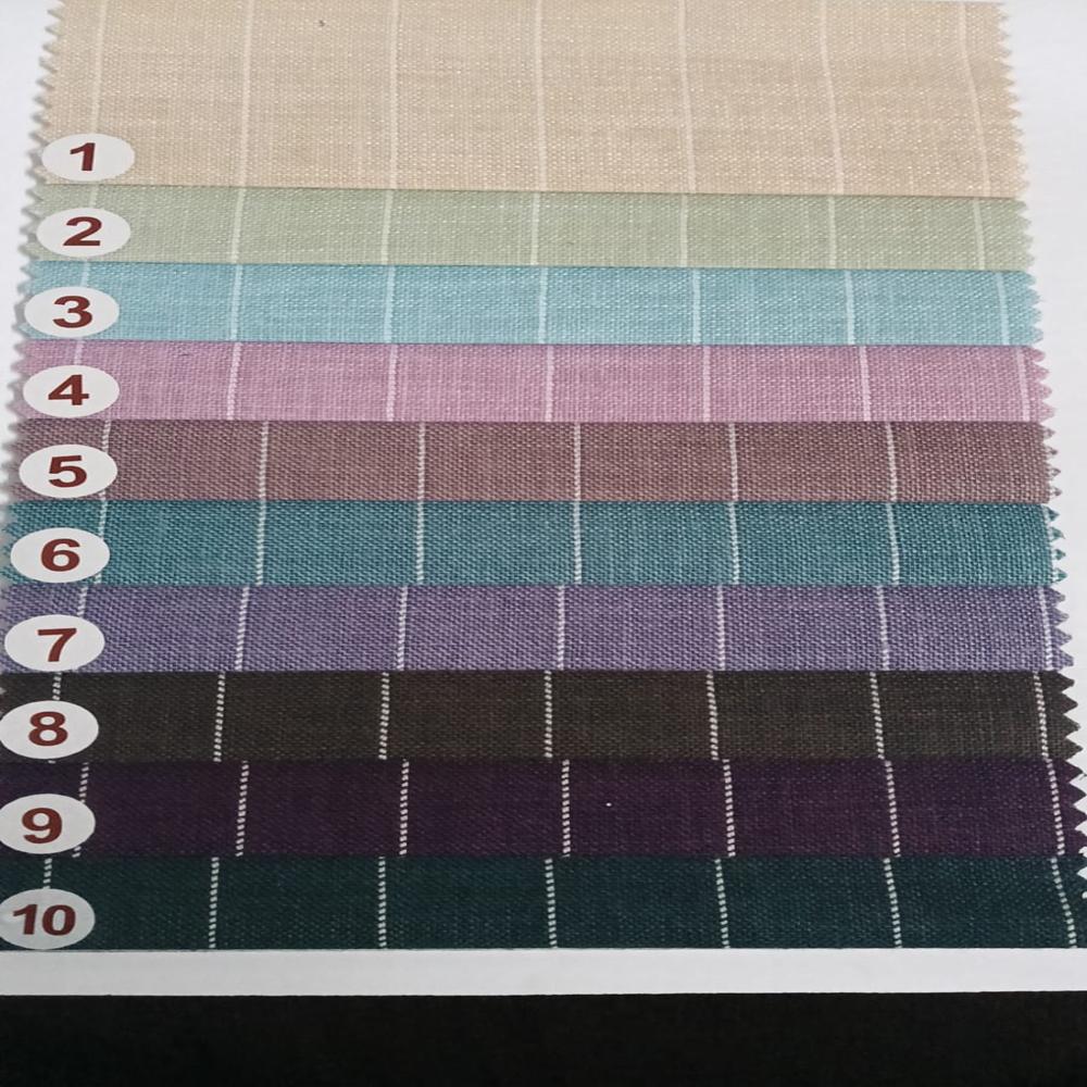 COTTON LINEN JACQUARD STRIPE FABRIC