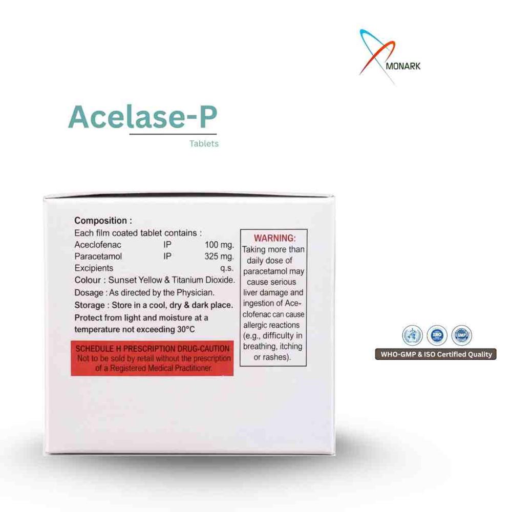Aceclofenac And Paracetamol Tablets - Brand Name: Acelase-p