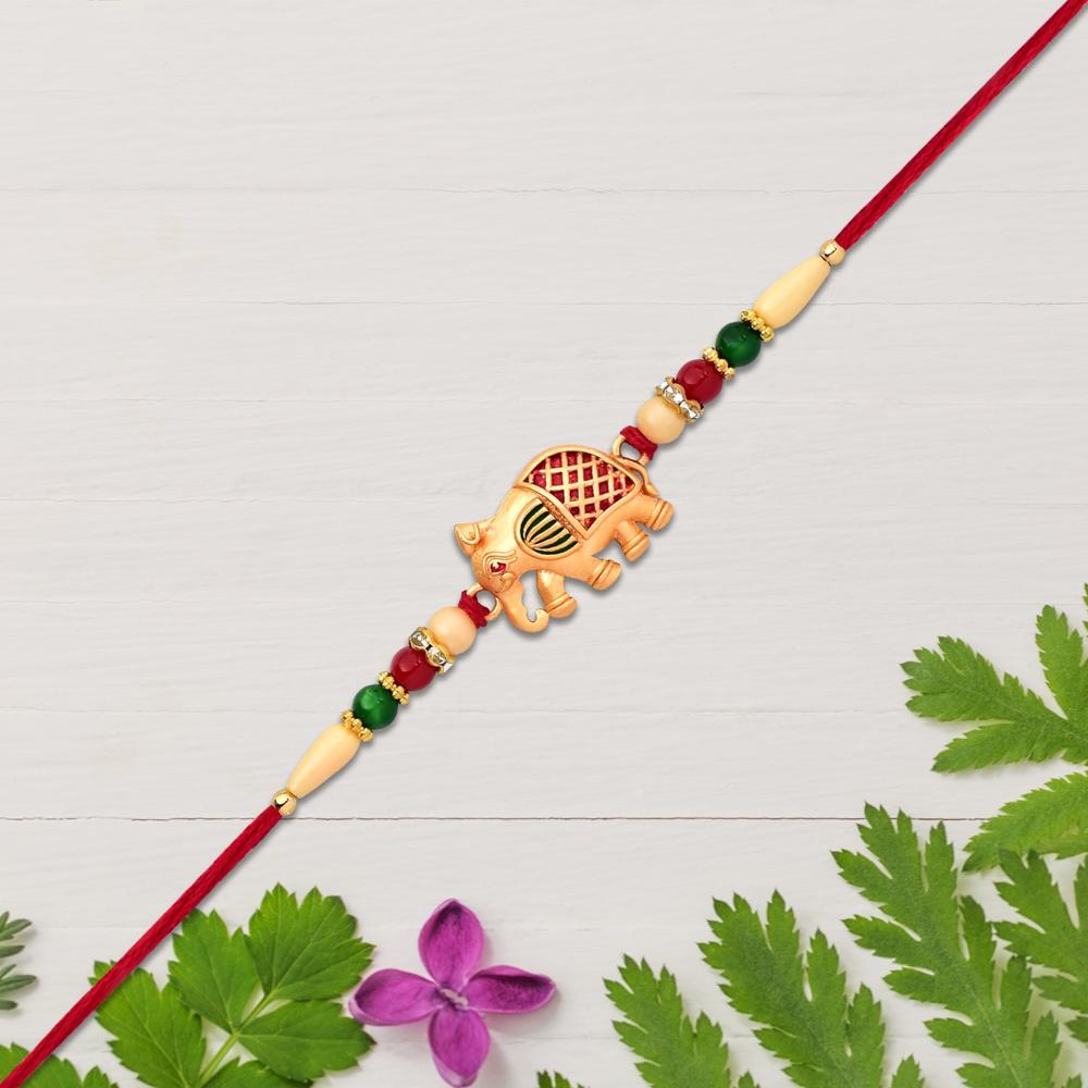 Elephant Rakhi - Handcrafted Traditional Design for Raksha Bandhan