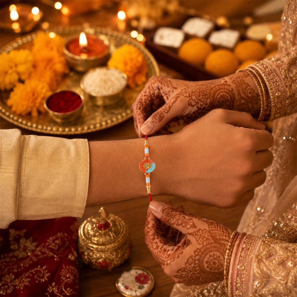 OM Symbol Rakhi - Traditional Style with Modern Elegance