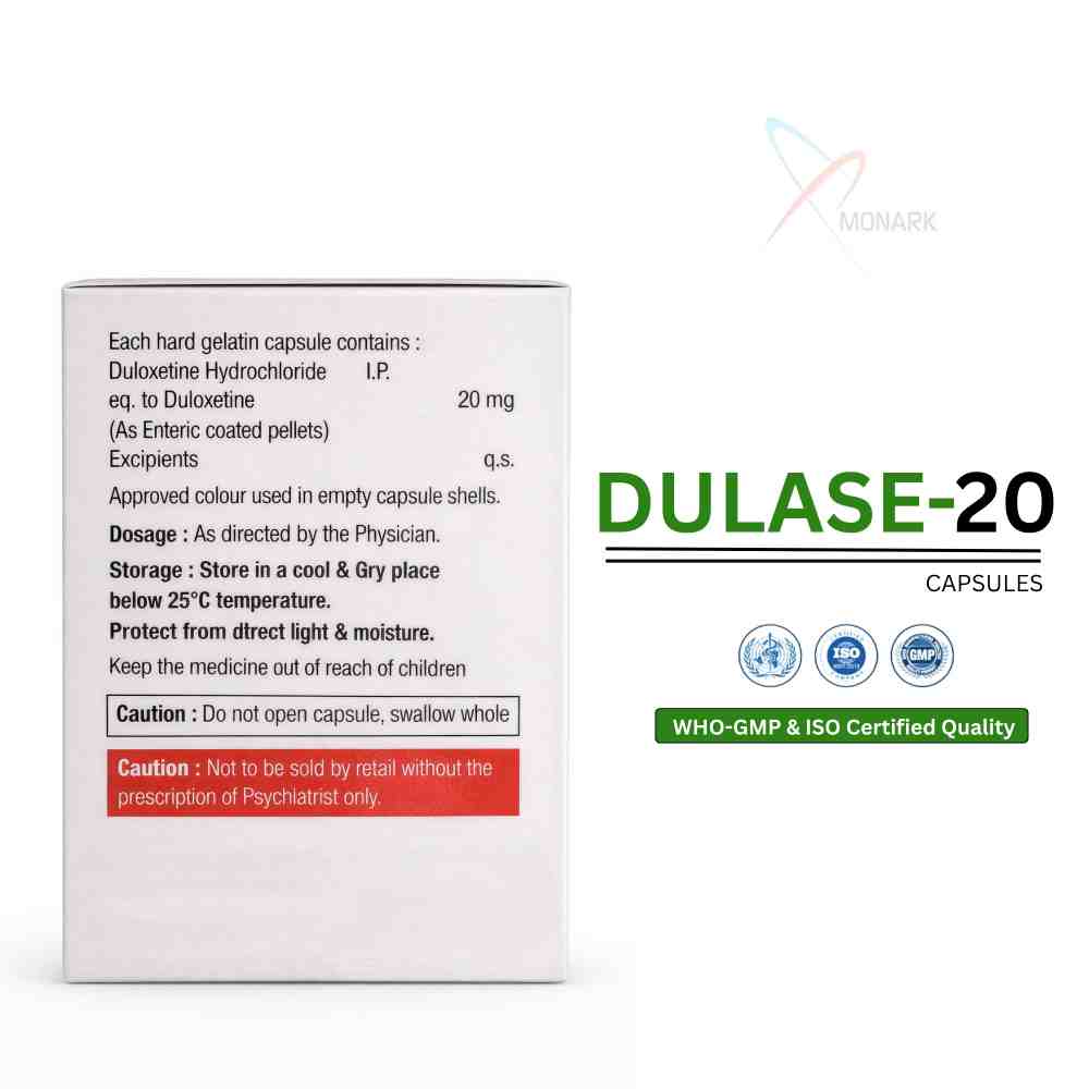Duloxetine Hydrochloride Delayed-release Capsules U.s.p. - Brand Name: Dulase-20