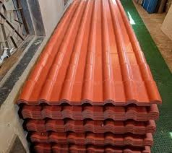 Ms Tile Profile Roofing Sheet - Color: Red