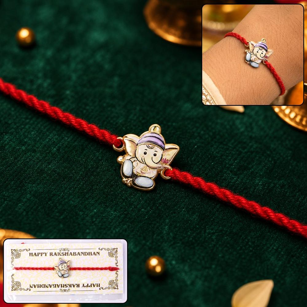 Ganesh Rakhi - Elegant Festive Gift For Brothers - Application: Multipurpose Use