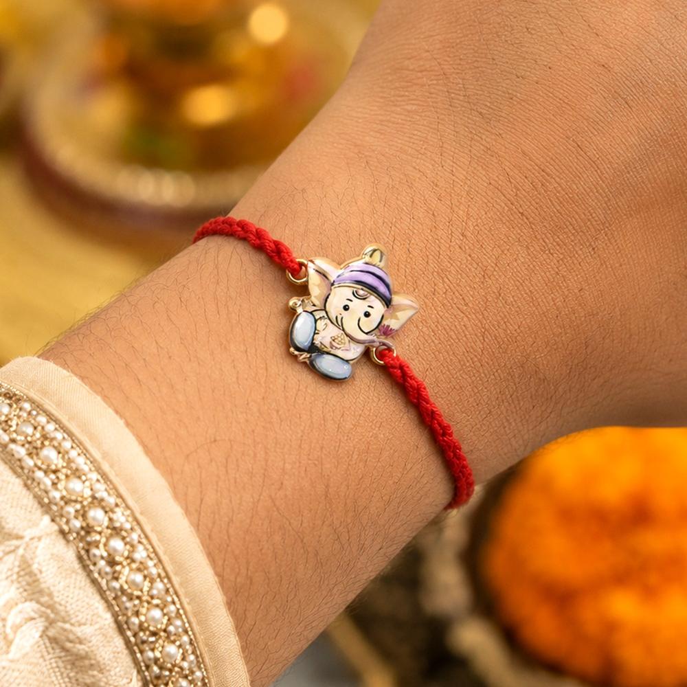 Ganesh Rakhi - Elegant Festive Gift for Brothers