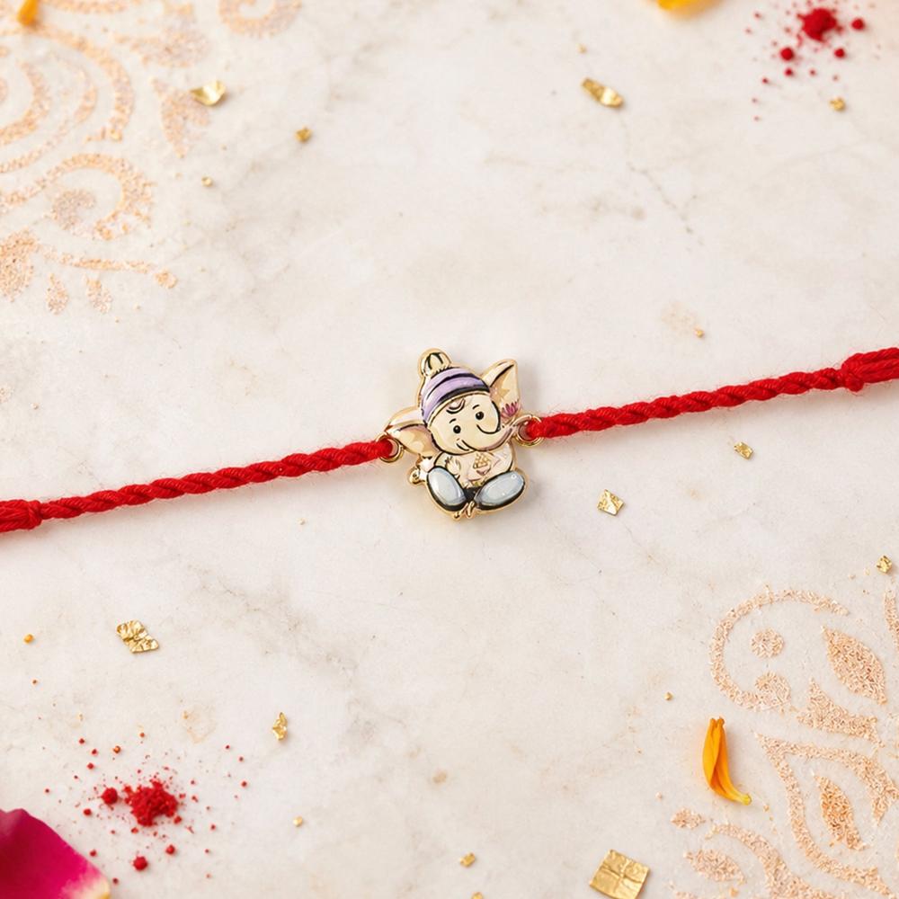 Ganesh Rakhi - Elegant Festive Gift for Brothers