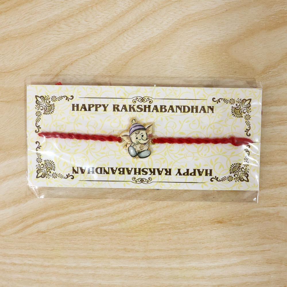Ganesh Rakhi - Elegant Festive Gift for Brothers