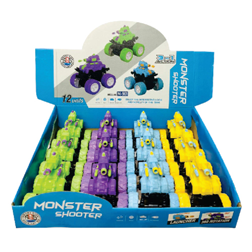 M-901 Monster Shooter - Capacity: One Pull-Back Vehicle Per Pack