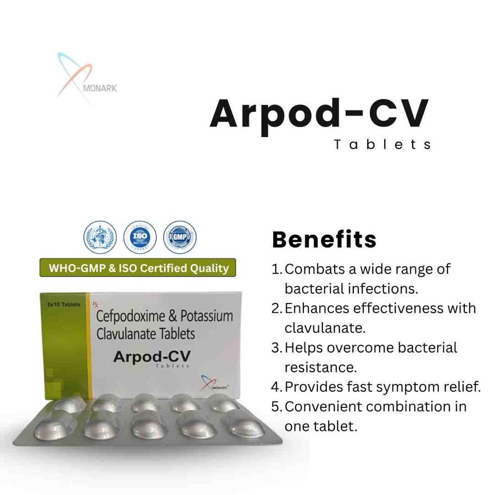 Cefpodoxime Proxetil And Potassium Clavulanate Tablets - Brand Name: Arpod-cv
