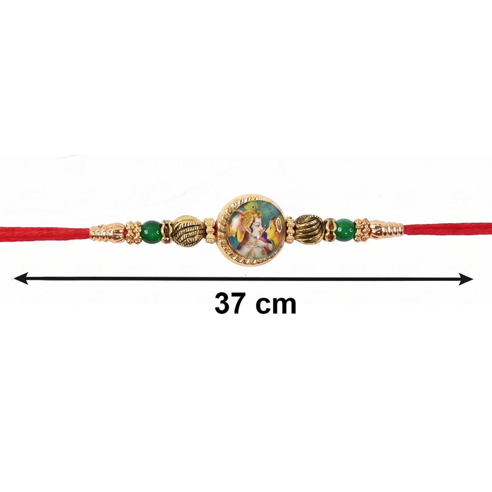 Peacock Charm Bhabhi Rakhi - Colorful Beads & Traditional Elegance