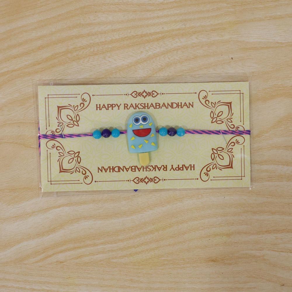 Cartoon Kids Rakhi - Smiling Ice Cream Designer for Brother