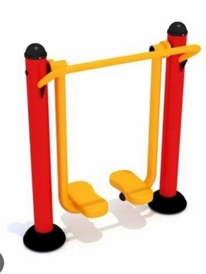 Air Walker - Mild Steel 1600x500x1150 mm, Green-Yellow | Dual User, UV Resistant, Anti-Theft Ground Bolting, EN 16630 Certified