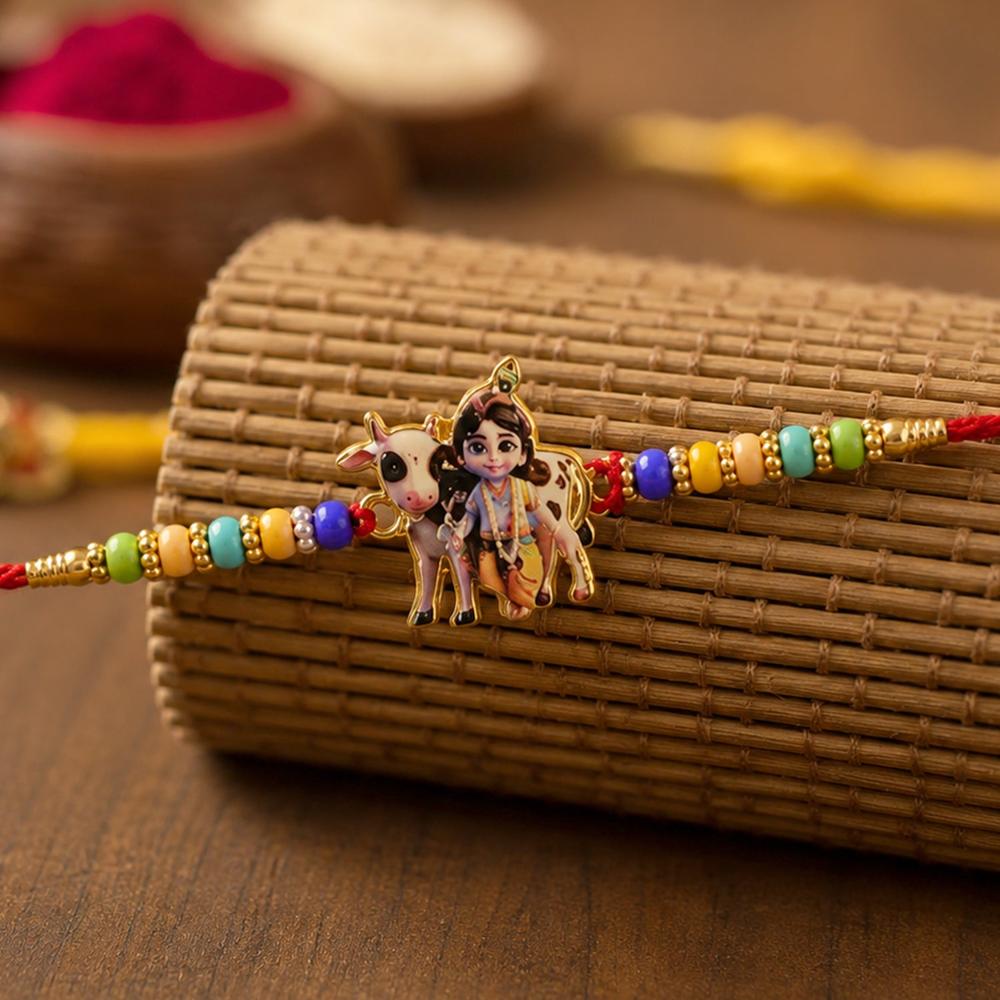 Lord Krishna Rakhi - Divine Protection & Traditional Charm