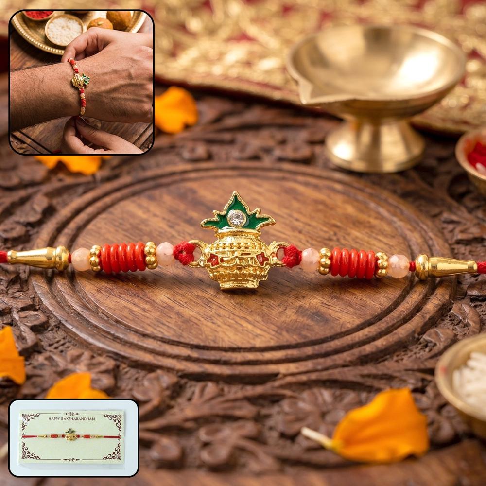 Sacred Kalash Rakhi - Traditional & Stylish for Raksha Bandhan