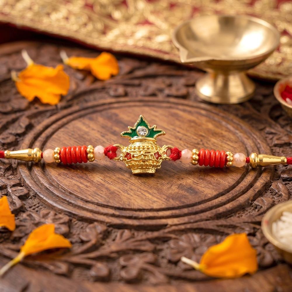 Sacred Kalash Rakhi - Traditional & Stylish for Raksha Bandhan