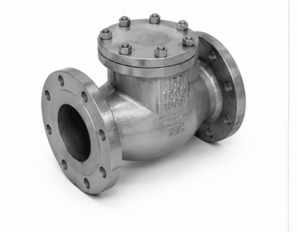 Swing Check Valve - Galvanized Silver, Threaded Round Shape | Warranty Included