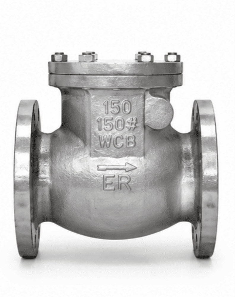 Swing Check Valve - Galvanized Silver, Threaded Round Shape | Warranty Included