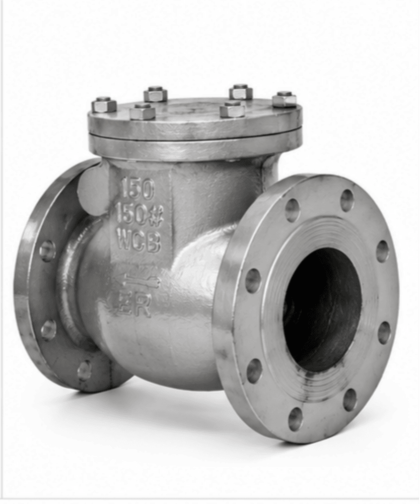 Swing Check Valve - Galvanized Silver, Threaded Round Shape | Warranty Included