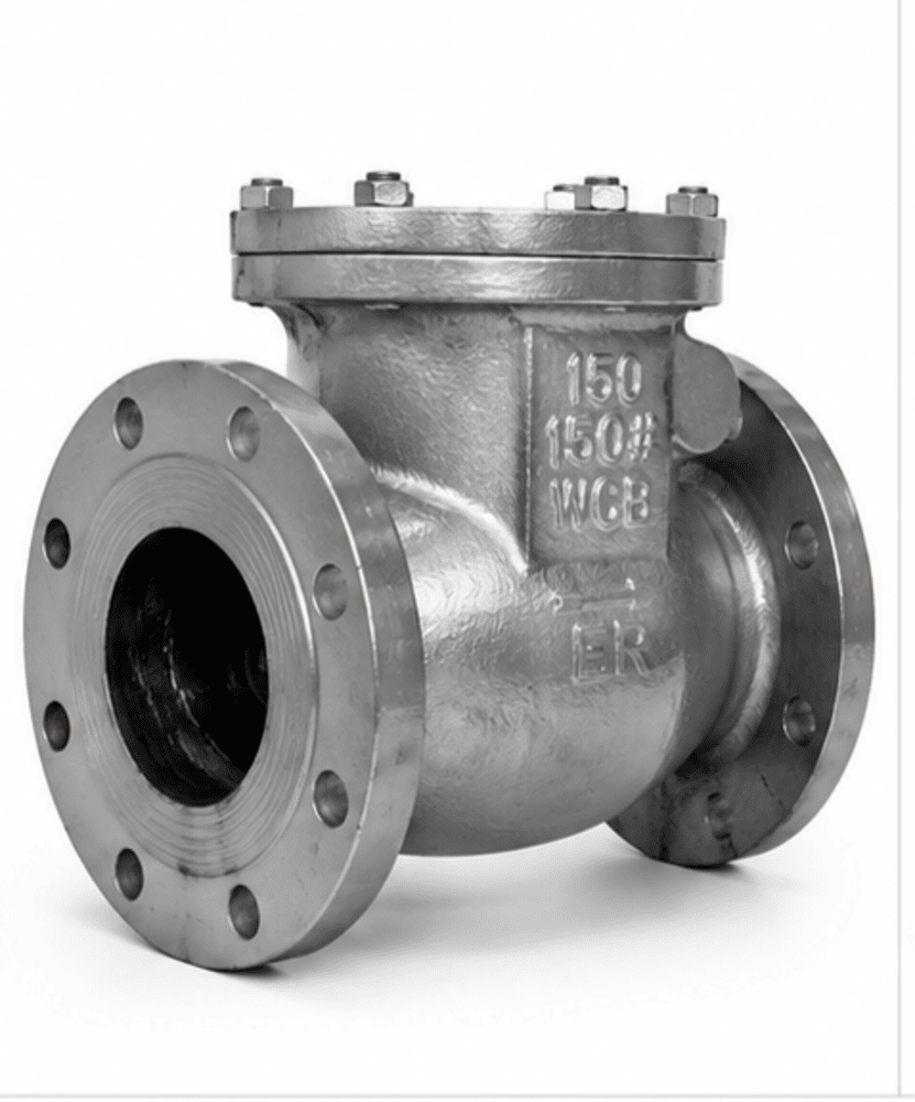 Swing Check Valve - Galvanized Silver, Threaded Round Shape | Warranty Included