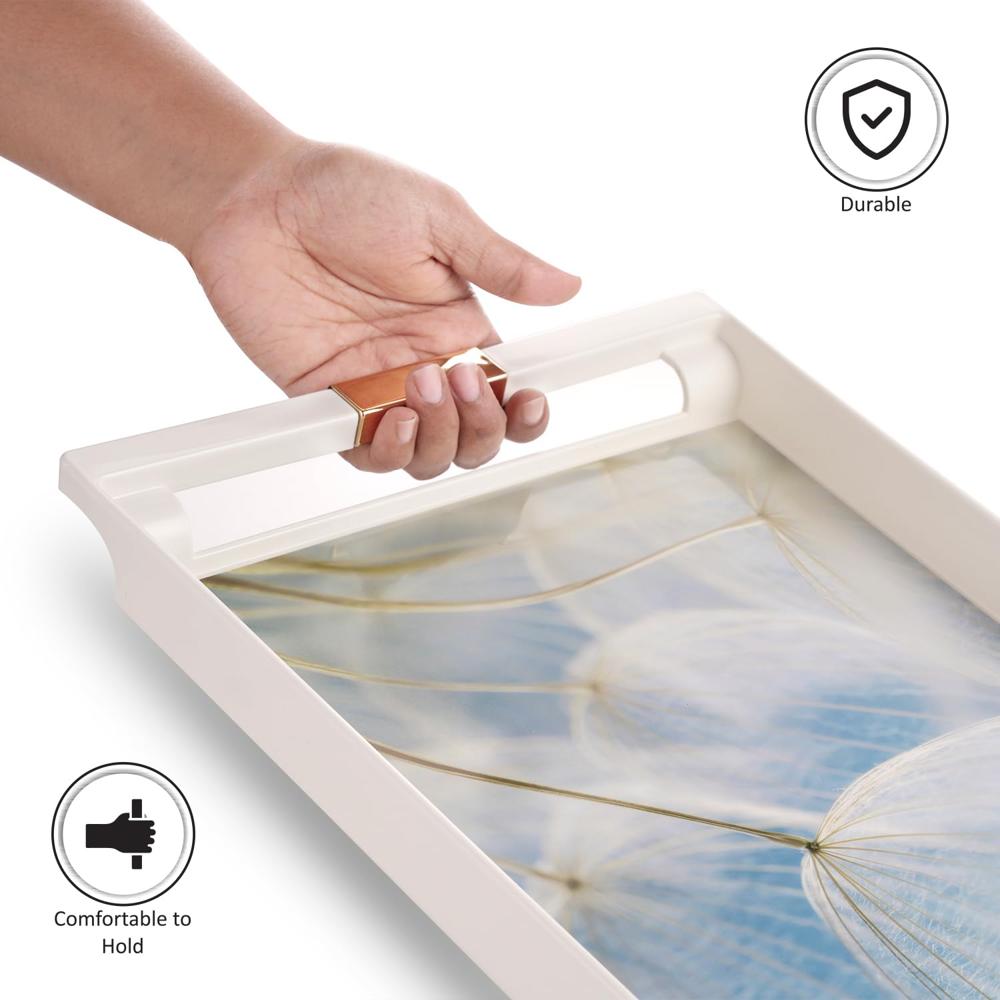 Plastic Rectangular Serving Tray Set Of 3 - Color: Multicolor