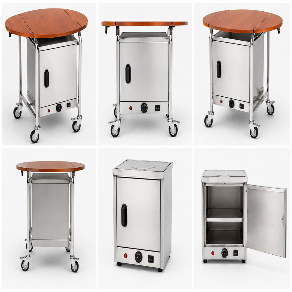 Room Service Trolley With Hot Box