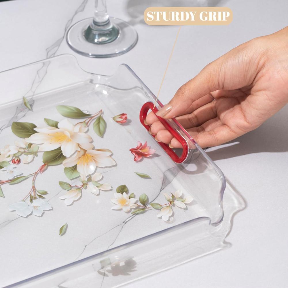 Nayasa Modern Plastic Rectangular Serving Tray