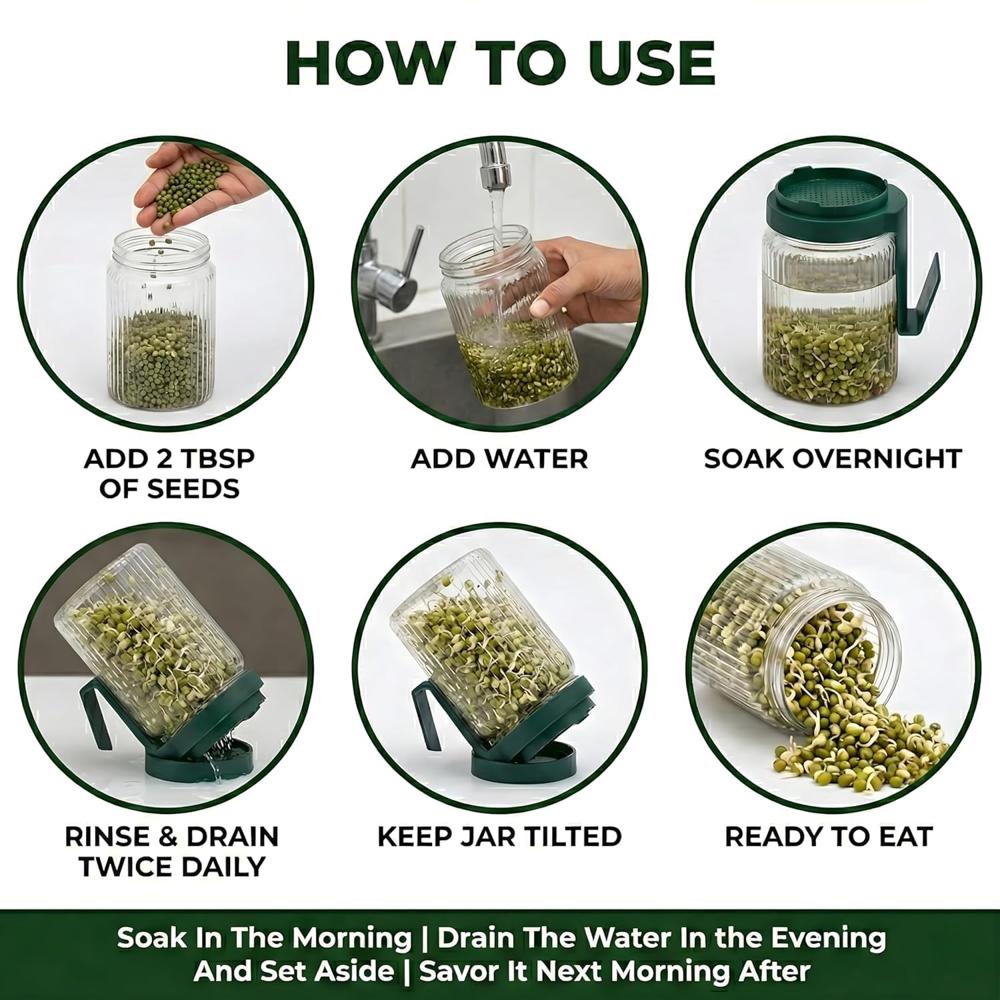 Nayasa Sprouting Jar with Wide