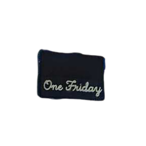 One Friday Silicone Label - Color: Dark Blue With White Text