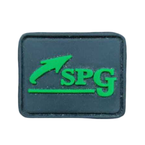 Spg Silicone Label - Color: Black Base With Green Logo