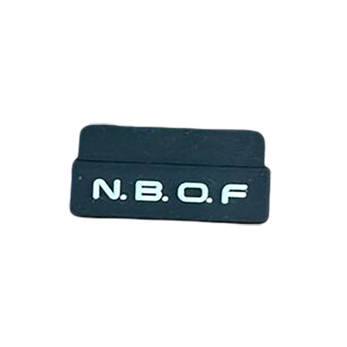 N.B.O.F Black Silicone Label - Features: Durable