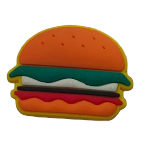Burger Silicone Tag - Color: Multi-Color (Yellow