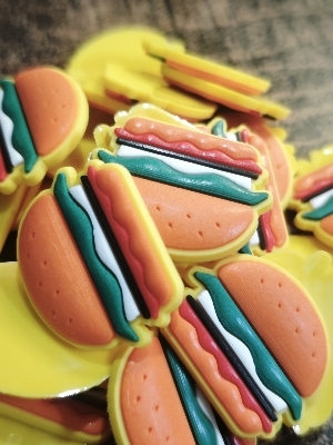 Burger Silicone Tag