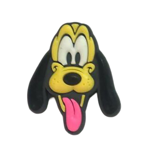 Pluto Face Silicone Tag - Color: Yellow