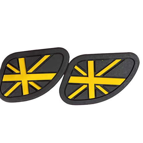 Union Jack Silicone Side Tank Grip Pad Set - Color: Black And Yellow