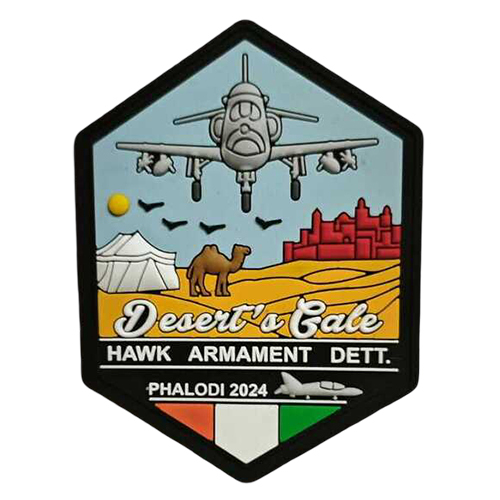 Deserts Gale Hawk Armament Dett. Silicone Patch - Color: Multicolor (Black Border