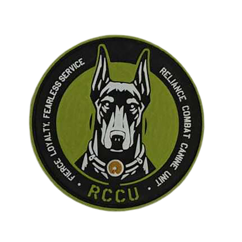 Rccu Combat Canine Unit Silicone Patch - Color: Olive Green
