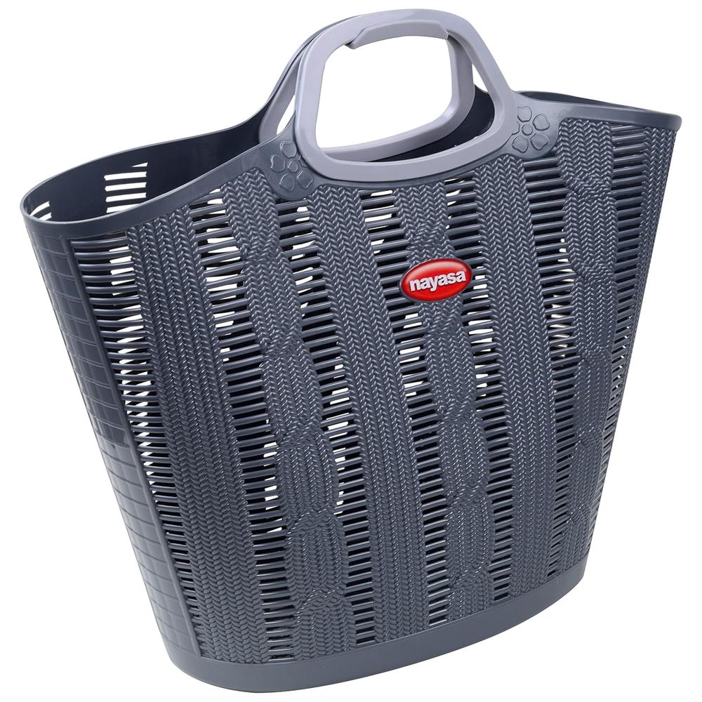 Plastic Grey Shopping Basket