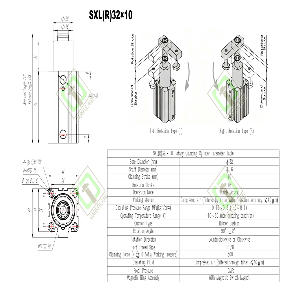 Foxconn-Certified SXL(R)32x10 Heavy-Duty Rotary Clamp for iPhone Line | 300N Clamp Force
