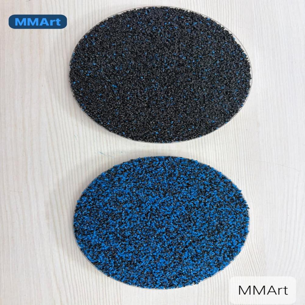 Wall textur sand plaster used black blue grit mixing texture