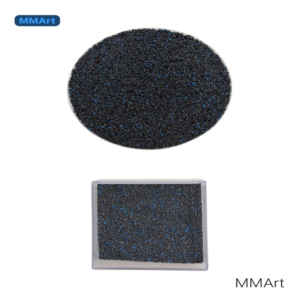 Wall textur sand plaster used black blue grit mixing texture