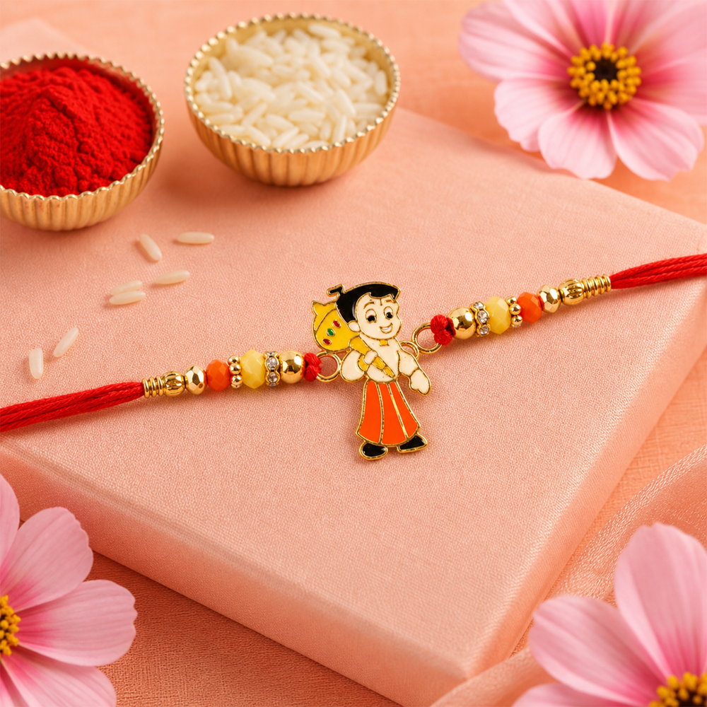 Chhota Bheem Beads Rakhi, Stylish & Lightweight for Raksha Bandhan